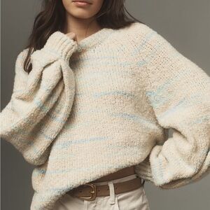 Anthropologie sweater- Pilcro Balloon Sleeve Crew-Neck Sweater NWT size xxs